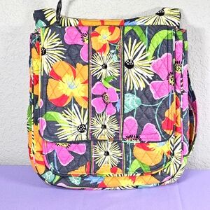 Vera Bradley Jazzy Blooms Mailbag Quilted Cross Body Adjustable Strap